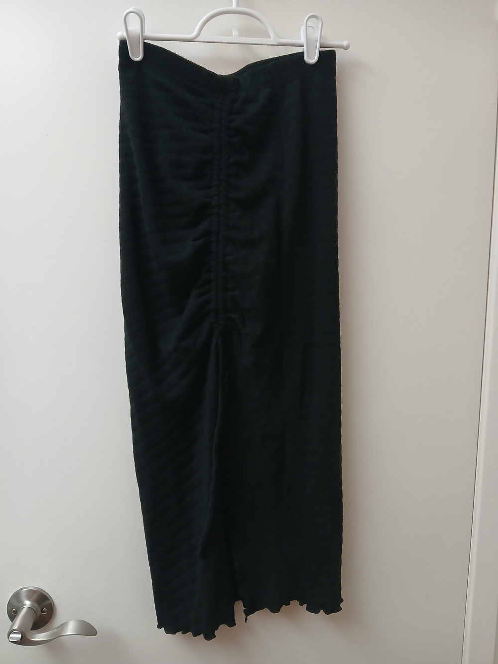Full Tilt Black Ruched Maxi Skirt - Women's